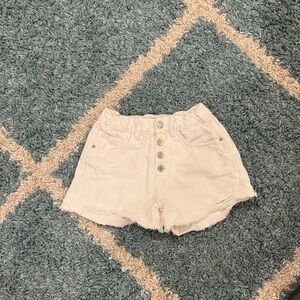 Zara High Waist White Shorts